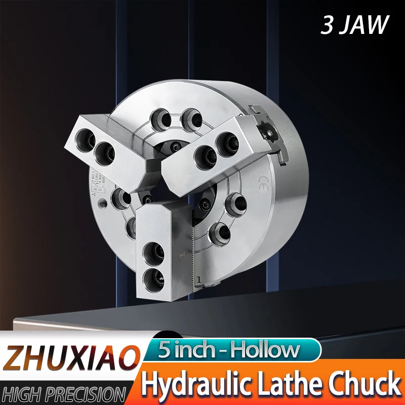 5 inch Hollow Hydraulic Lathe Chuck 3 jaw for CNC Mechanical lathes oil Lathe Chuck High Precision Power Chuck With Flange