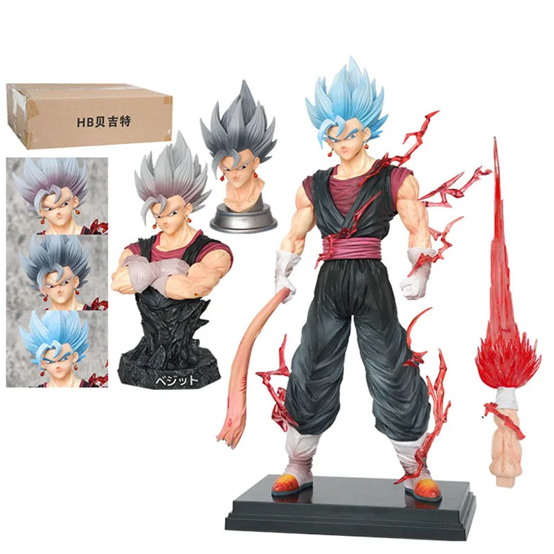 

32cm Vegetto Action Figures Dragon Ball Z Figurine DBZ Vegeta Son Goku Figuras Super Saiyan Model Anime Peripheral GK Statue