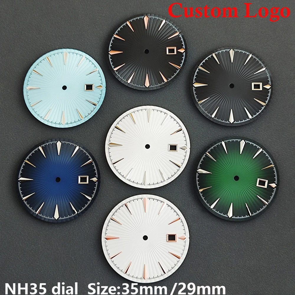 NH35 Dial 29mm/35mm Cocktail Dial Watch Dial Custom Logo Dial for NH35/36 Movement Watch Accessories