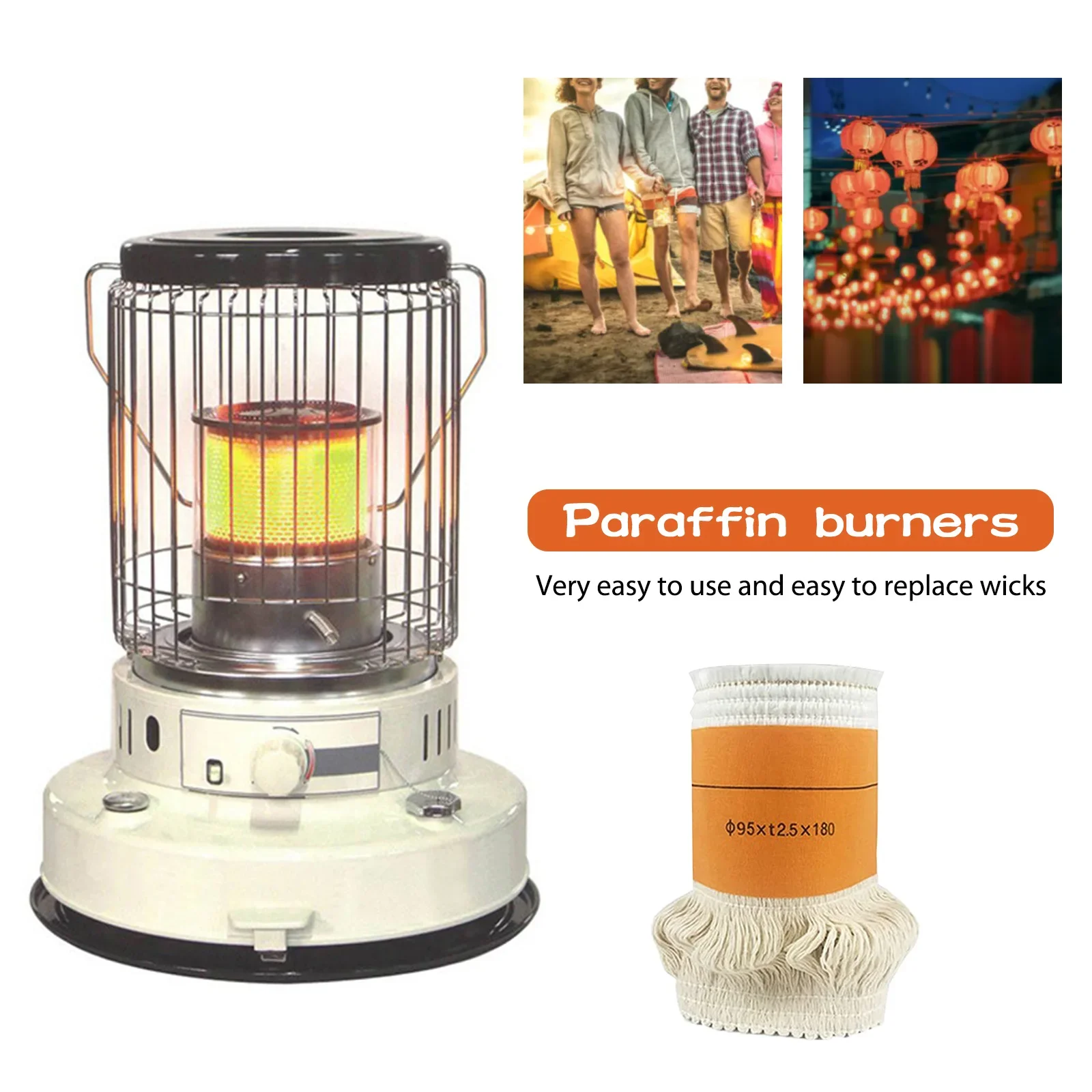 Kerosene Furnace Core Replacement Lamp Core Burn-resistant Burning Stoves Core Oil Lamp Cores Kerosene Light Wicks