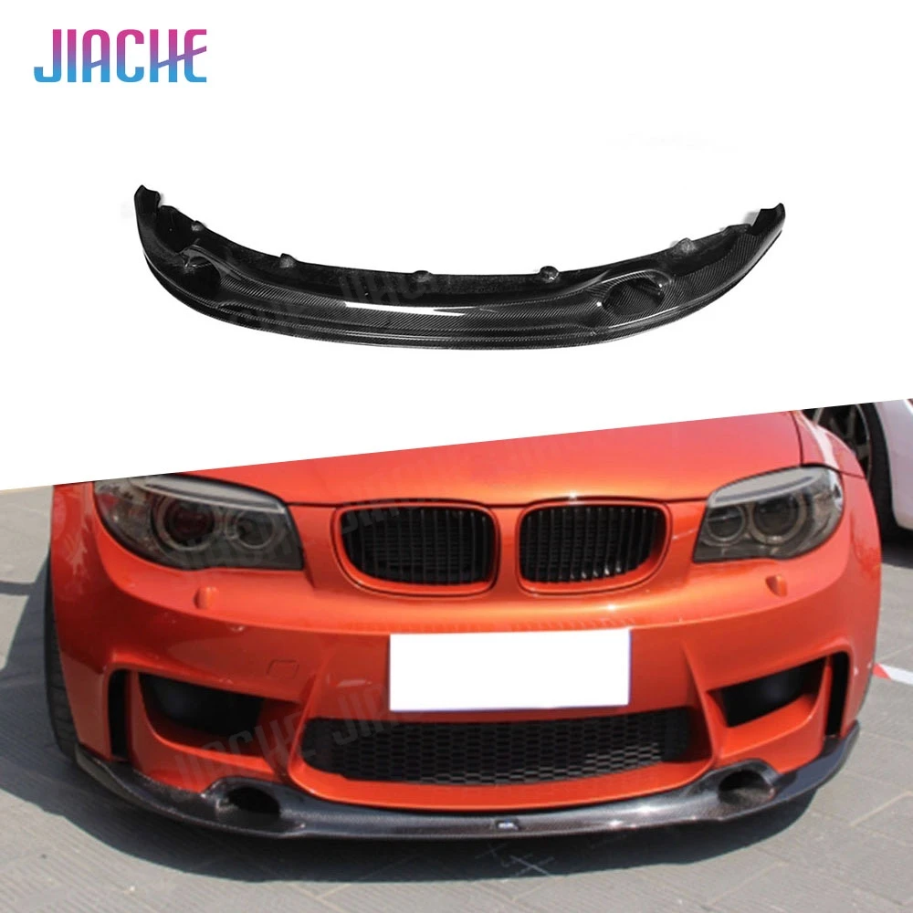Carbon Fiber Car Front Lip Spoiler Aprons For BMW 1 Series  E82 1M Coupe 2-Door 2011 Car Front Bumper Lip Splitter Kit Spoiler