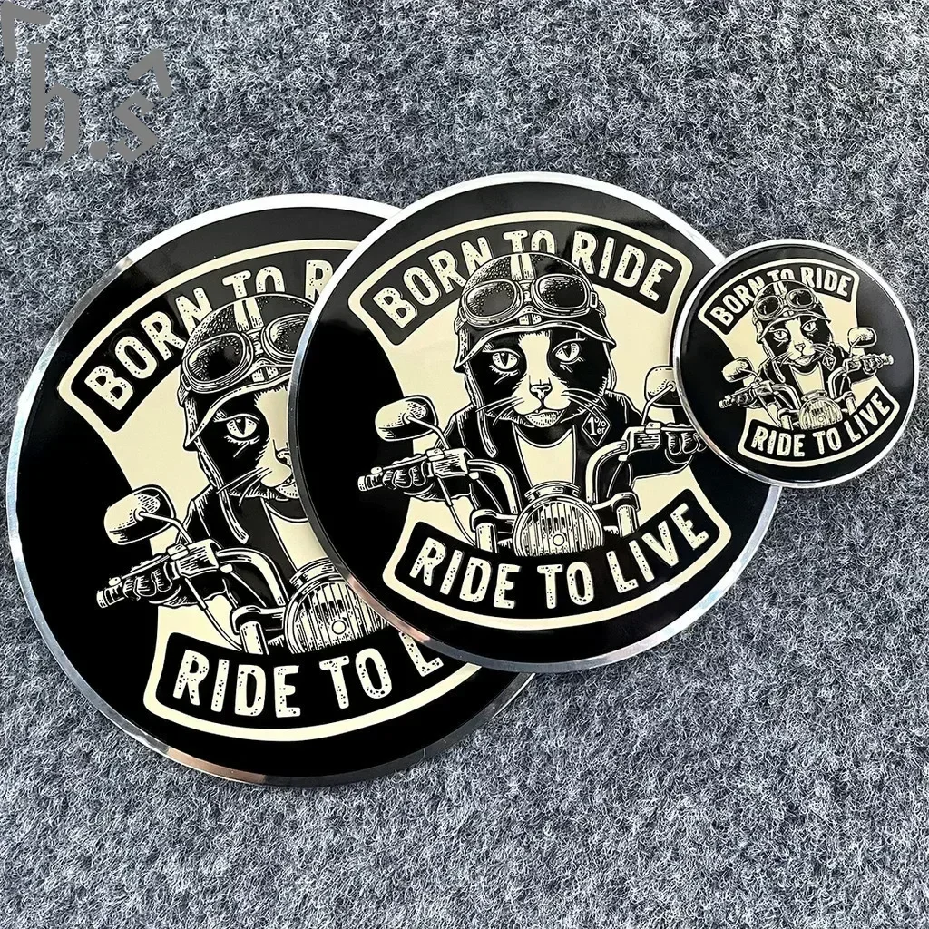 

X/3D Cat Rider мотоциклетная наклейка TR300 металлическая этикетка наклейка на крышку сцепления термостойкость украшение двигателя наклейка/B.