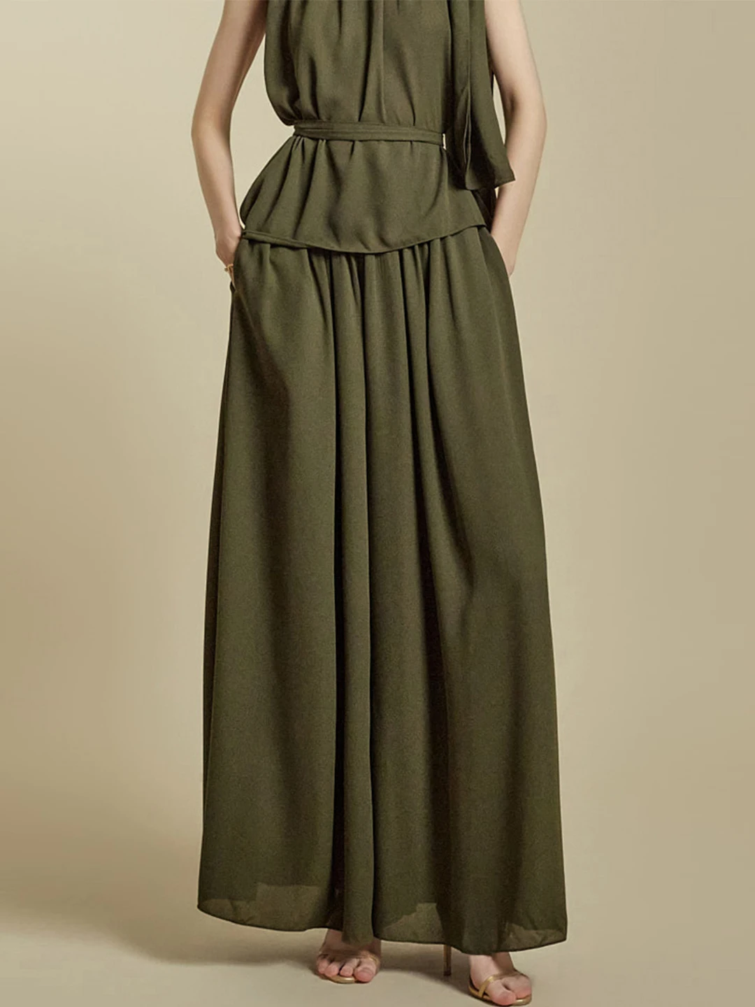 

Универсальные брюки-юбка Smart Queen 2026: новая коллекция весна-лето, свободный крой, эластичный пояс, широкие штанины, два боковых кармана, повседневные