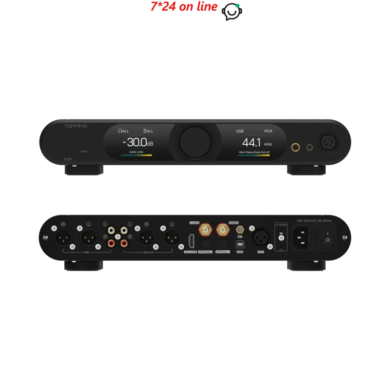 

TOPPING DX9 15-летие ЦАП Усилитель для наушников Hi-Res Audio AKM AK4499EQ AK4118AEQ чипы PCM768 LDAC Пульт дистанционного управления