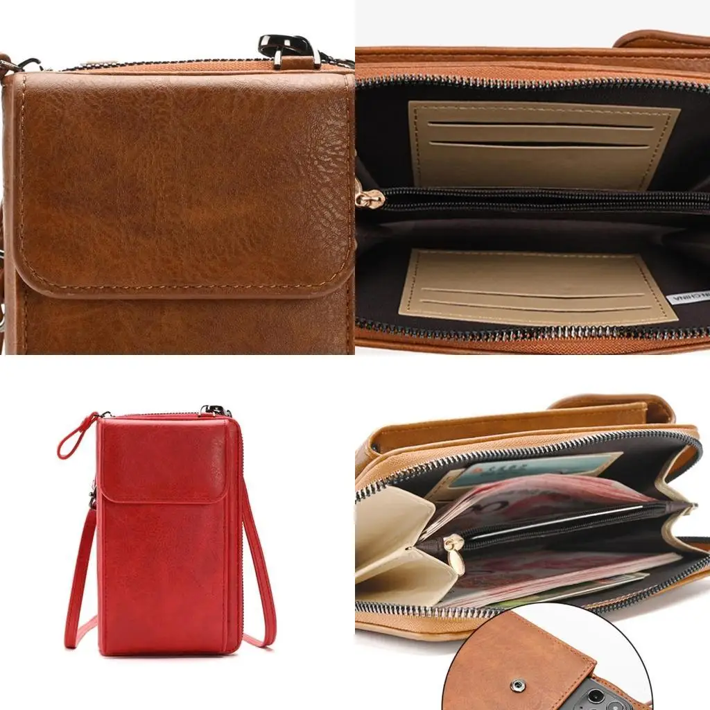 

D46D Fashion Crossbody Sling Bag Leather Cash Card Holder Handbag Hasp Shoulder Bag