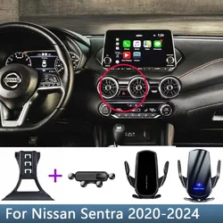 Car Phone Holder Base Special Mounts For Nissan Sentra B18 2024 2023 2022 2021 2020 Fixed Bracket Base Wireless Charging Support