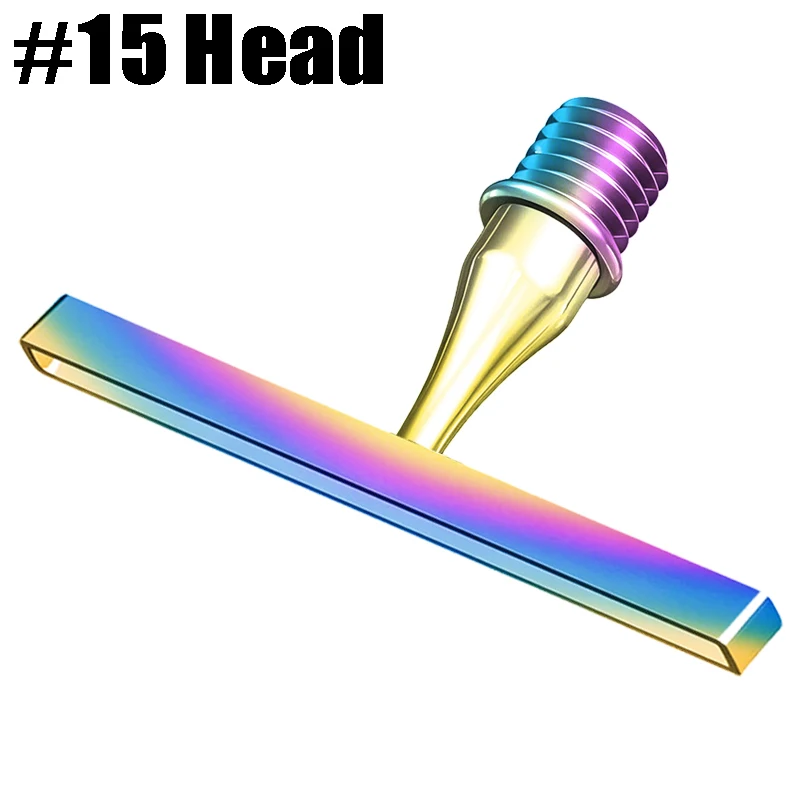 HOMFUN New 12/15 Diamond Painting Big Long Pen Tip, Thin Multifunctional Stainless Steel Threaded Tip Embroidery Nail Art