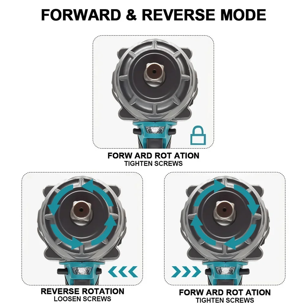 Makita – clé électrique sans balais, couple 2200N.m, clé Rechargeable réglable à 6 vitesses, outils électriques de réparation 1/2 pouces pour batterie 18V