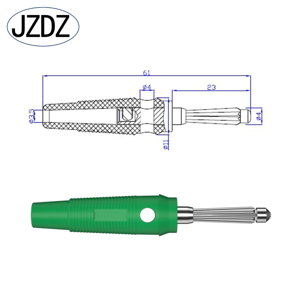 JZDZ 10PCS 4MM Copper Banana Plug can be Connect Test Probes For Speaker Amplifier J.10020