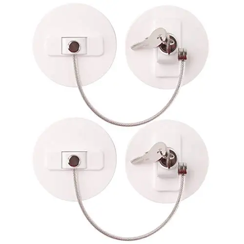 

2pcs Fridge Drawers Window Cabinet Lock Baby Safety Lock Child Protection for single door refrigerator Easy to install