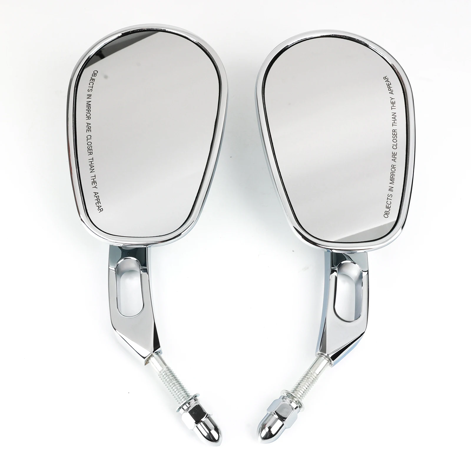 8mm Motorcycle Rearview Mirrors 360 Degree Rotatable Side Mirrors Fit Harley Touring Softail Dyna Sportster 1982-Later Aftermark