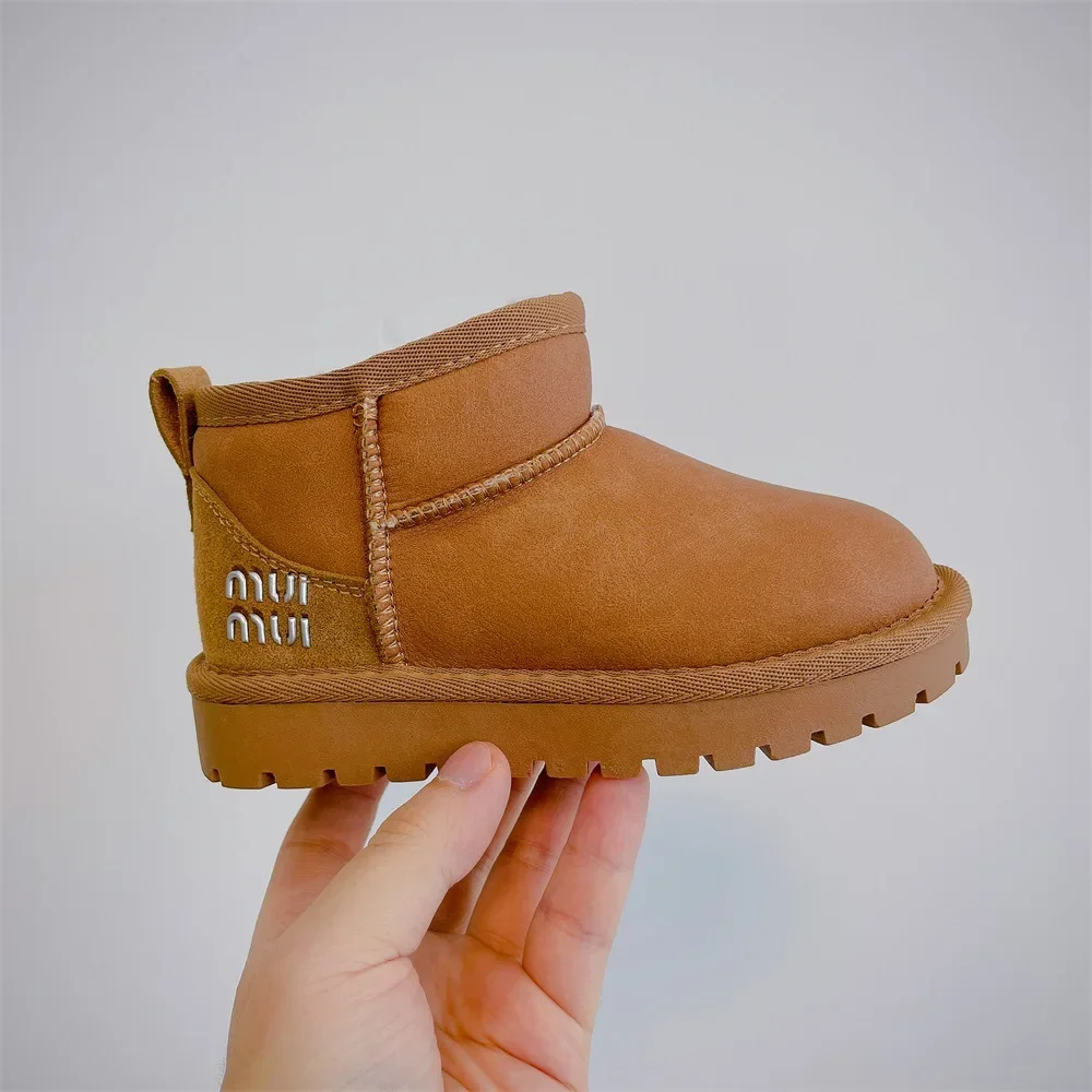 Kids Toddler Plush Snow Boot Children Shoes Winter Kids Boots Classic Mini Boot Baby Fur Booty Boys Girls Ankle Child Suede Boot