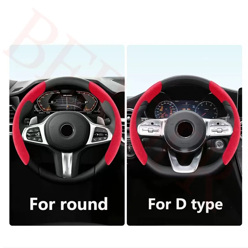 Car Steering Wheel Cover black suede leather for opel astra b c d k g h j vectra b c zafira corsa mokka vivar Car Accessories