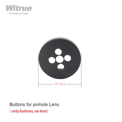 Witrue CCTV Accessories Metal Buttons for Phinhole Lens with Screw Mount Size 6.4mm * P0.5 Diameter 11.1mm