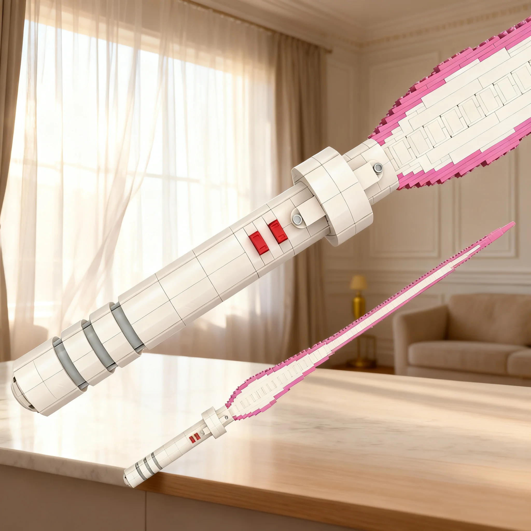 727pcs MOC Wieldable Mobile Suit Beam Saber Icons Model Toy Building Blocks Christmas Gifts Construction Display Assemble Idea
