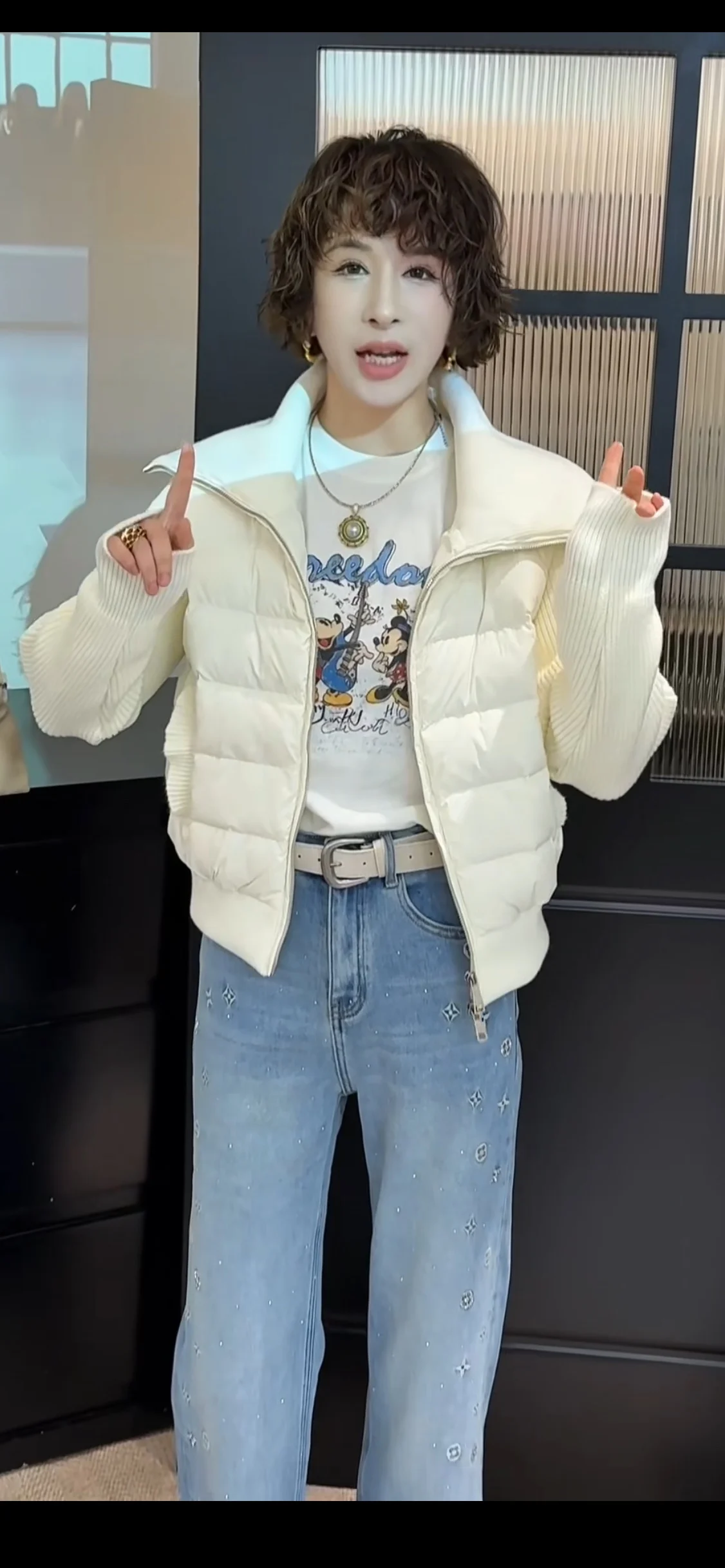 

Winter Thiened Casual Loose Faion Pure Color Design Women's Jaet 2025 New Sle European Goods Versatile Color De...