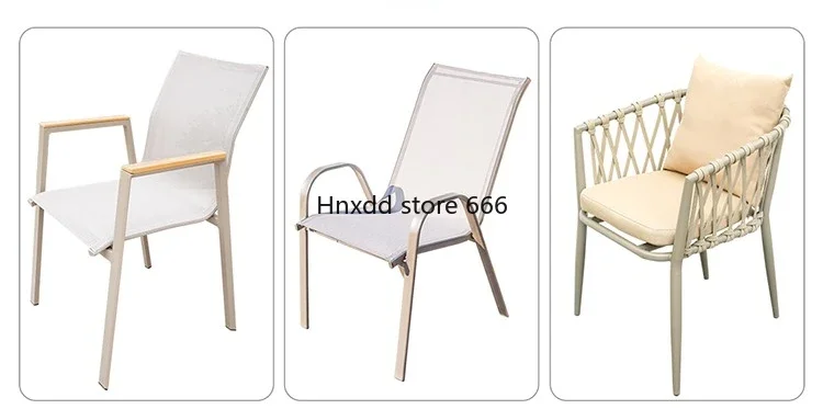 Outdoor courtyard tables and chairs Villa garden aluminum alloy tables and chairs