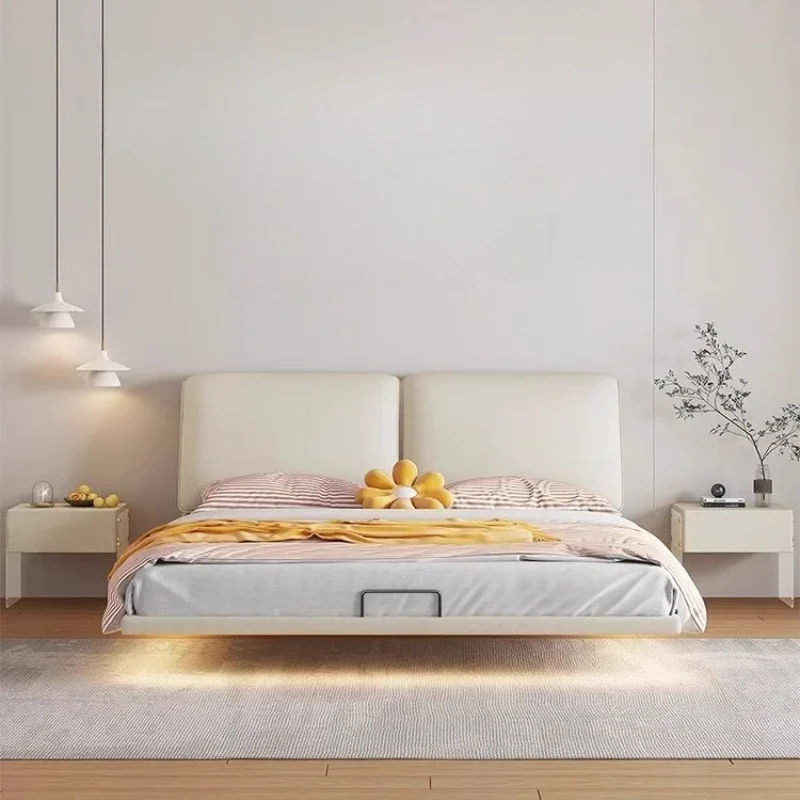 150x200 180x200 cm Home Modern Minimalist Levitation Textile Crafts Double Bed 2 People Full Size Bed Frame Bedroom Furniture