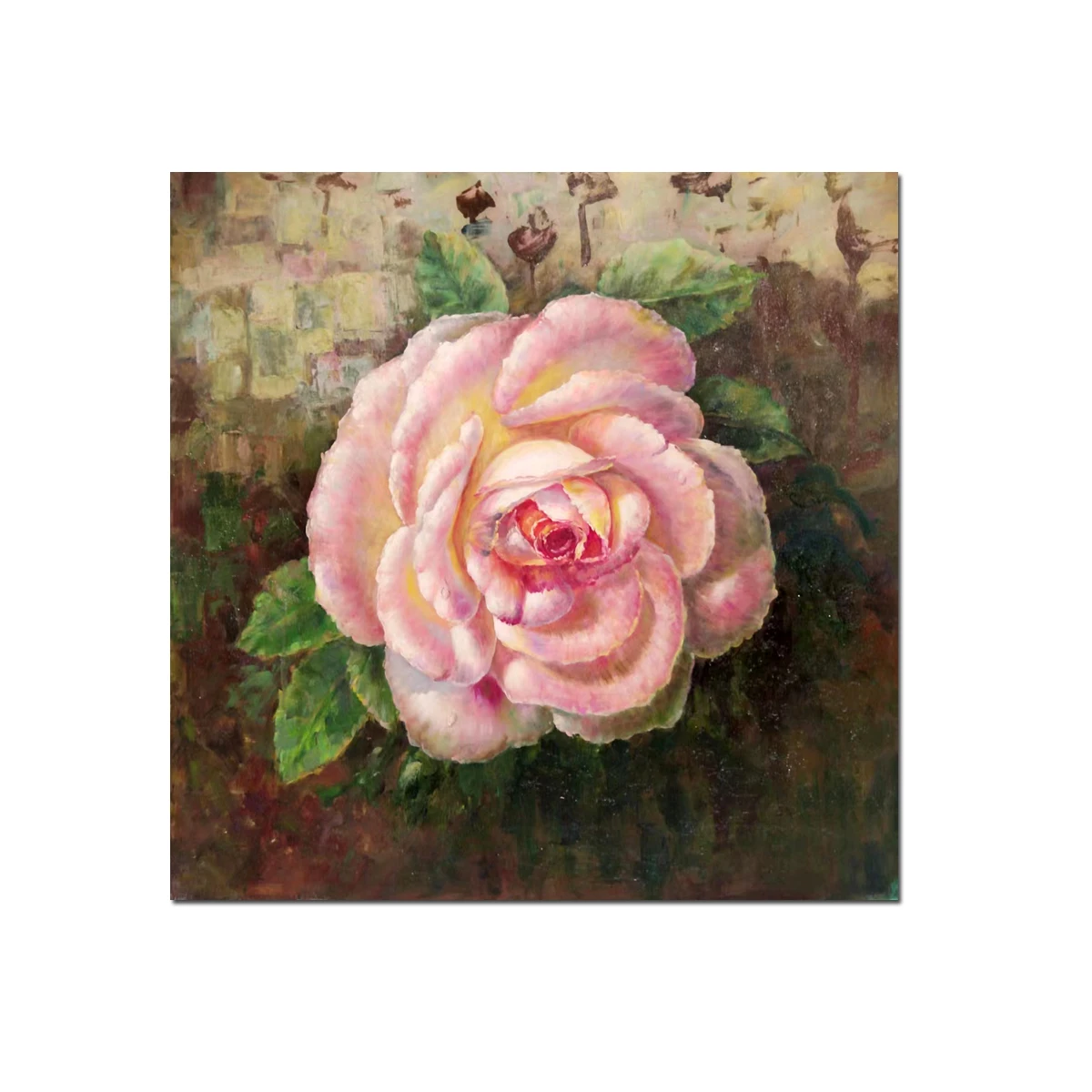 

Hand Painted IMPRESSIONISM Pink Red Rose Oil Painting Classical Still Life Flowers Reproduction On Canvas Wall Art Home Decor