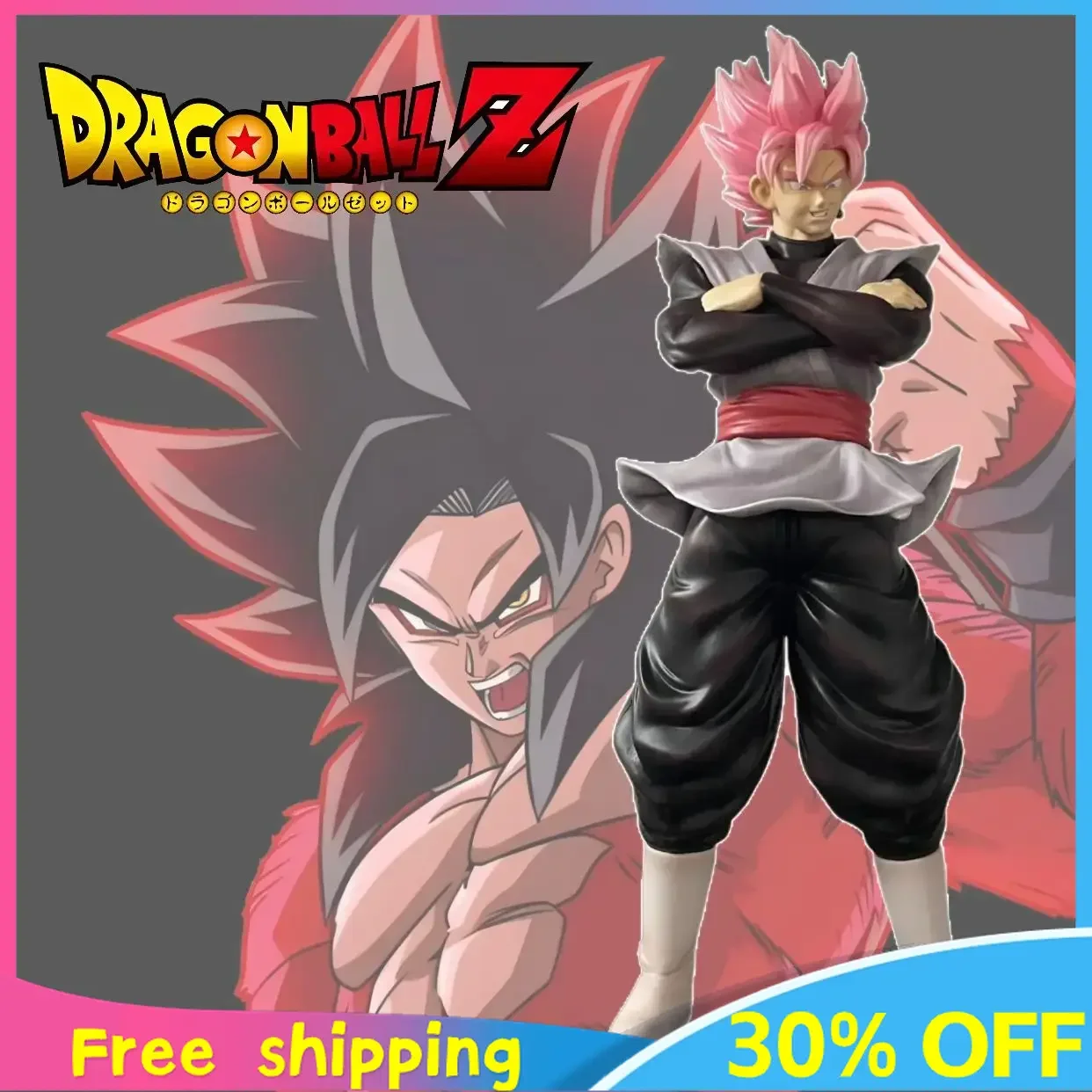 

New Dragon Ball 28cm Super Saiyan ROSE Goku Anime Figure Peripheral PVC Model Statue Desktop Decoration Ornaments Kids Gifts Toy