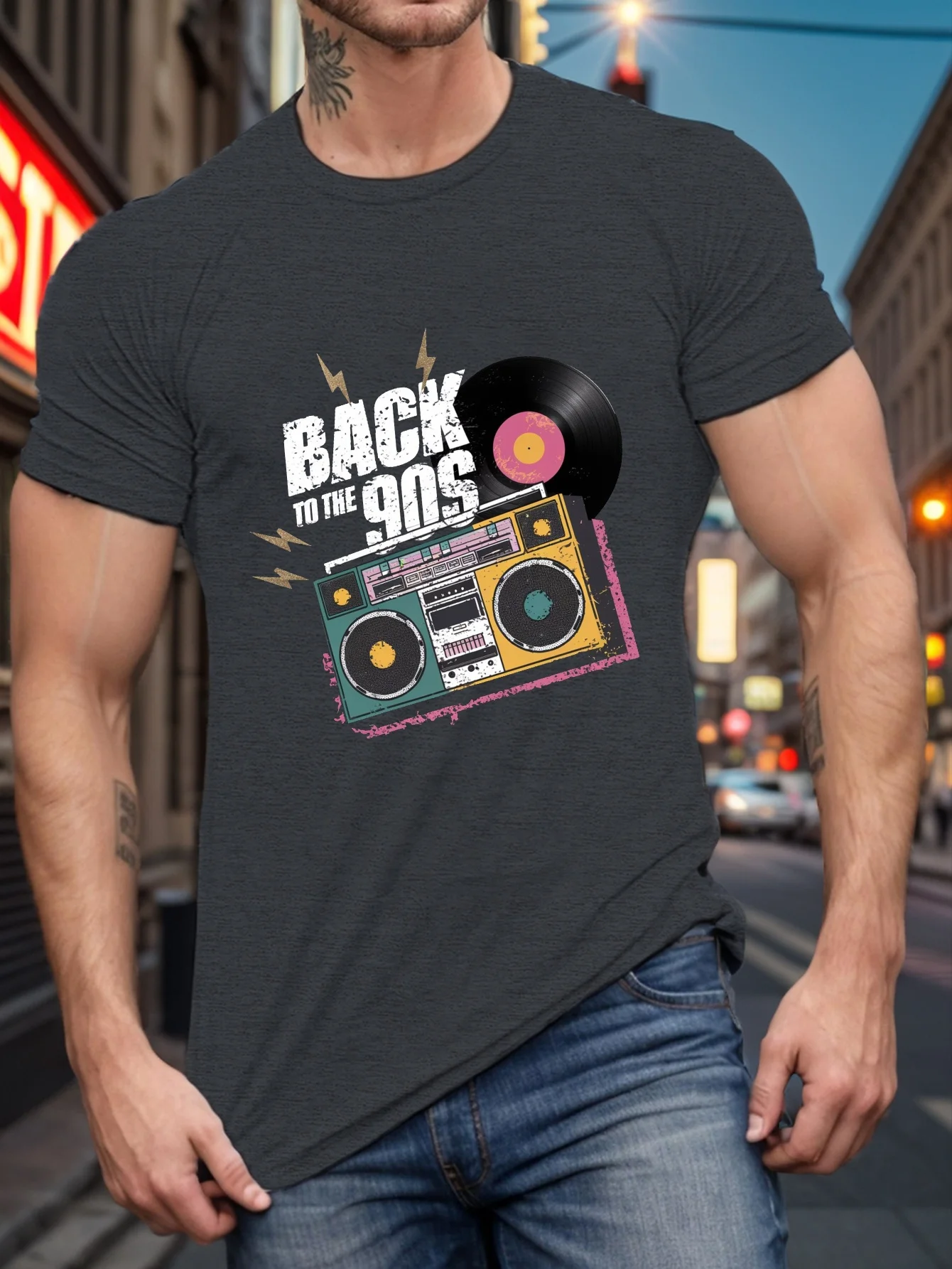 

Новая футболка-большой размер Мужская летняя футболка, ЗАДНЯЯ к THE