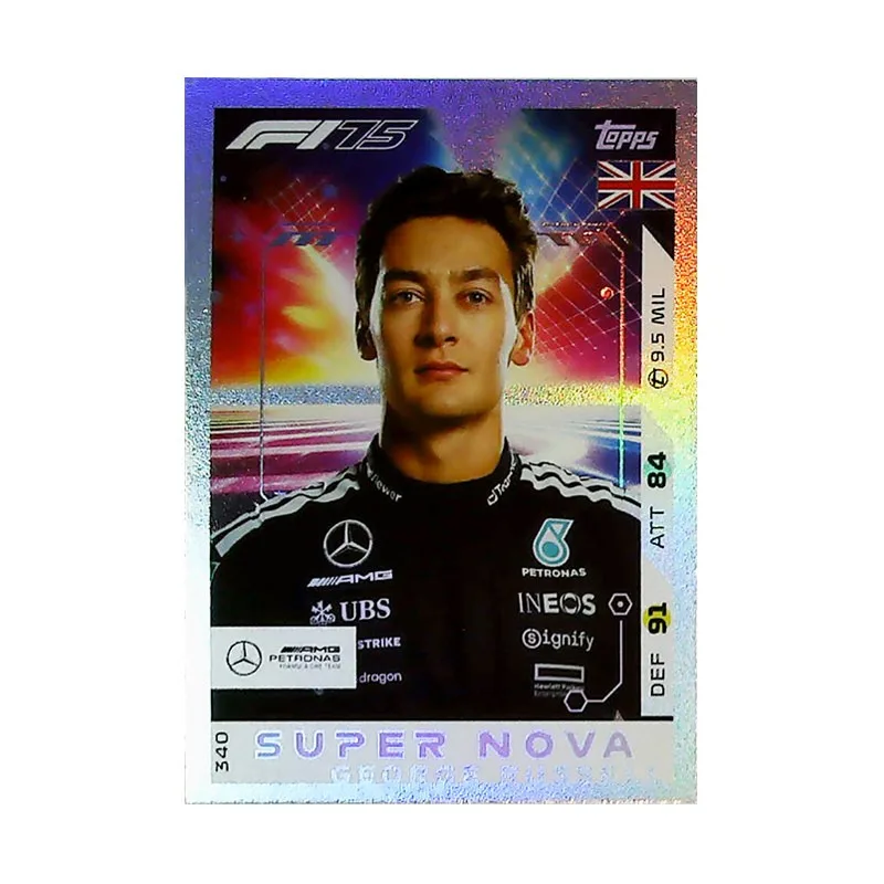 2025 Topps Formula 1 George Russell Mercedes Racing Trading Cards Factory Sealed Blind Box Official Licensed F1 Collectible Gift