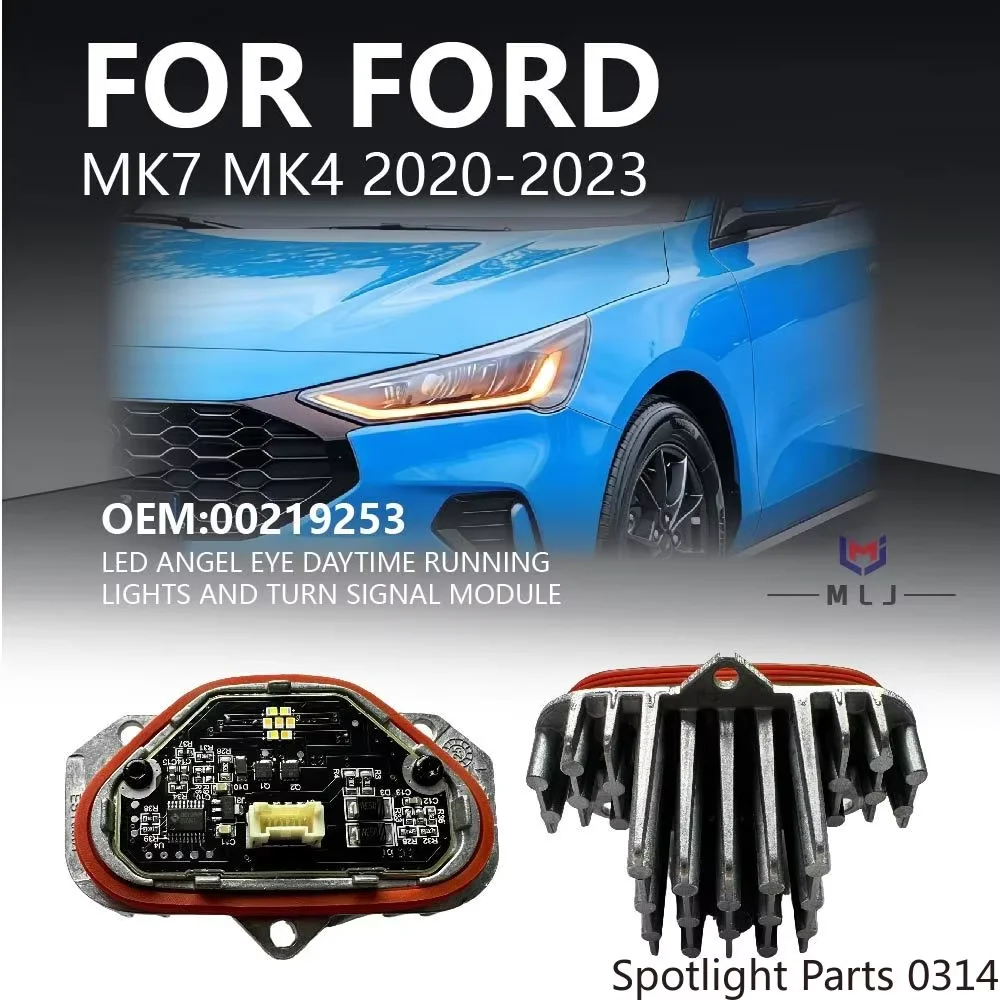 

H1BZ14B284B H1BZ-14B284-B For Ford MK4 Fiesta MK7 2020-2023 LED Angel Eye Module DRL Turn Signal Module Car Accessories