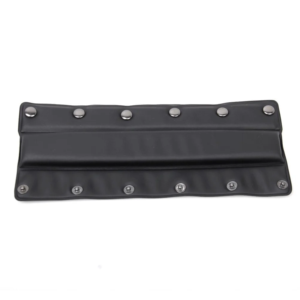 

Headband Protection Cover Black Pu Hard Alloy Snap Buttons Universal Fit For Most Headphones Replacement Headband