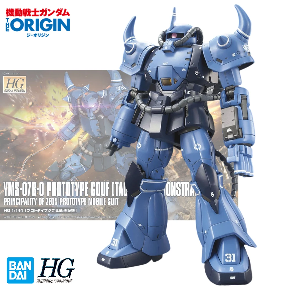 Оригинальная экшн-фигурка Bandai HG GTO 1/144 YMS-07B-0, модель GOUF [Тактический продемонстратор] аниме, сборная игрушка, модель, подарки