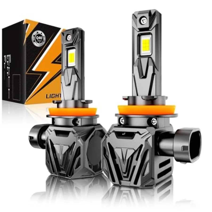 

Auxbeam H 11 Fog Lights Q40 Series 800 Brighter Powersports Light for UTV ATV Offroad Use in Black with Durable Aluminum Housin