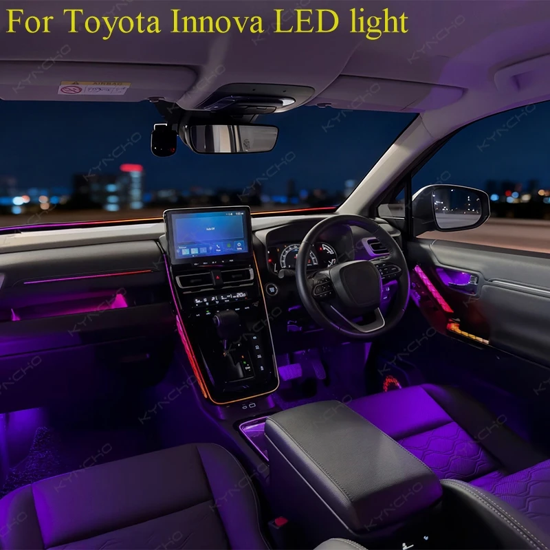 For Toyota Innova Dynamic Car Ambient Light System LED Symphony Interactive Interior Light Ambiance Control Auto Interior Light