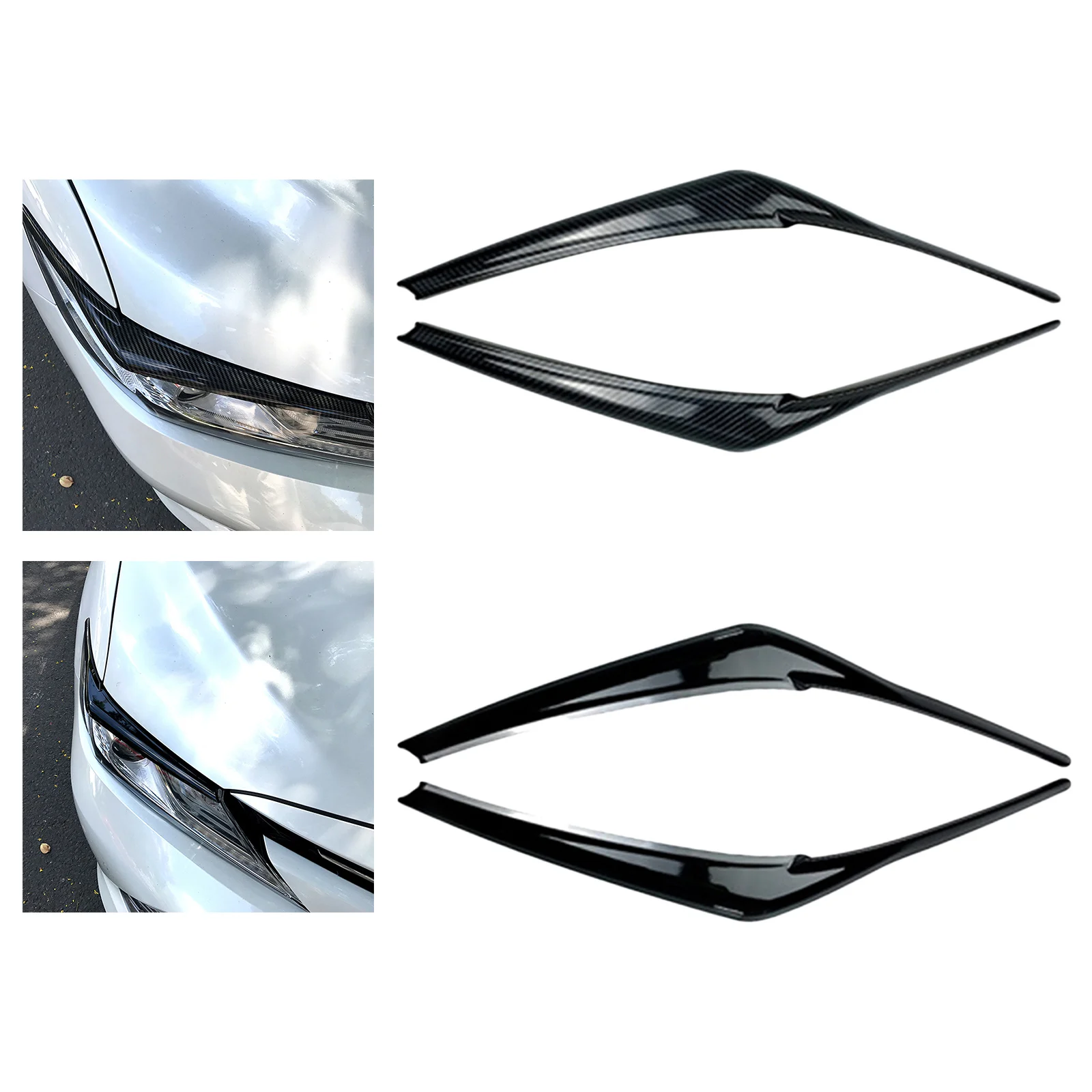 Headlight Eyebrows Eyelid Sticker Decoration Front Car Styling, 8, Parts