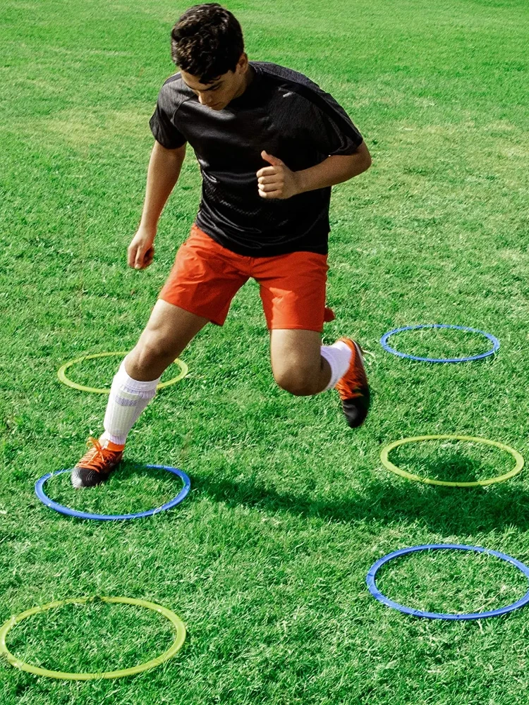 10 pièces anneaux d'entraînement d'agilité durables Portable Football vitesse agilité anneaux d'entraînement Sport futbol équipement d'entraînement