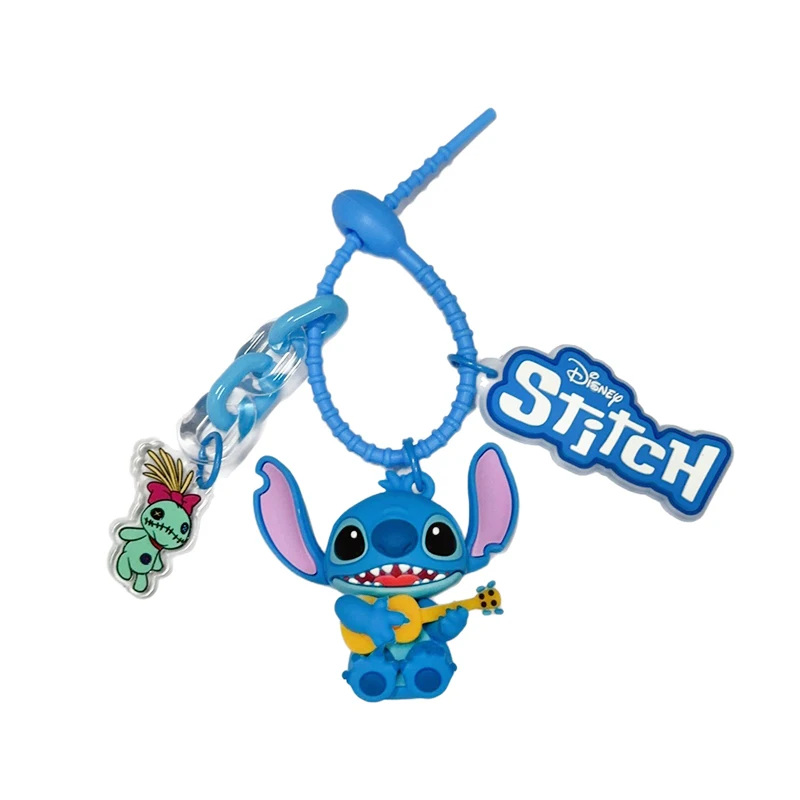 ディズニーステッチ漫画人形キーホルダー、かわいいスクールバッグペンダント、子供の誕生日プレゼント