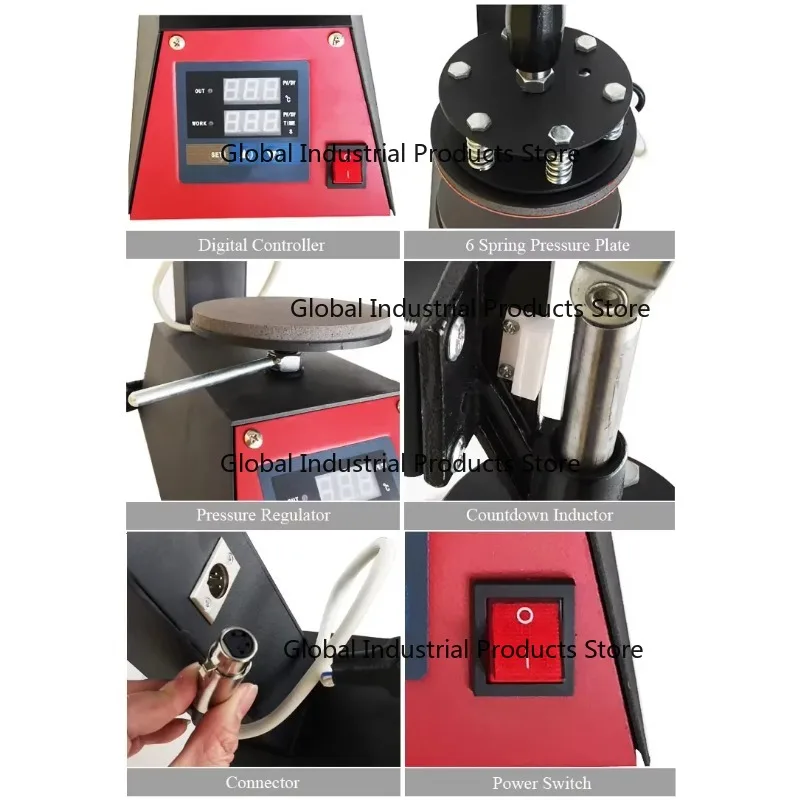 220V 60cm DTF Electric Full-Automatic Screen Printer with 360 Degree Silicone Roller Heat Press Machine for T-shirts Mugs Caps