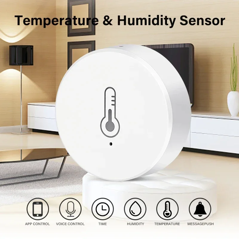 Zigbee 3.0 Smart Temperature And Humidity Sensor Samrt Life APP Remote Monitor Smart Home Hygrometer With Alexa Google Assistant