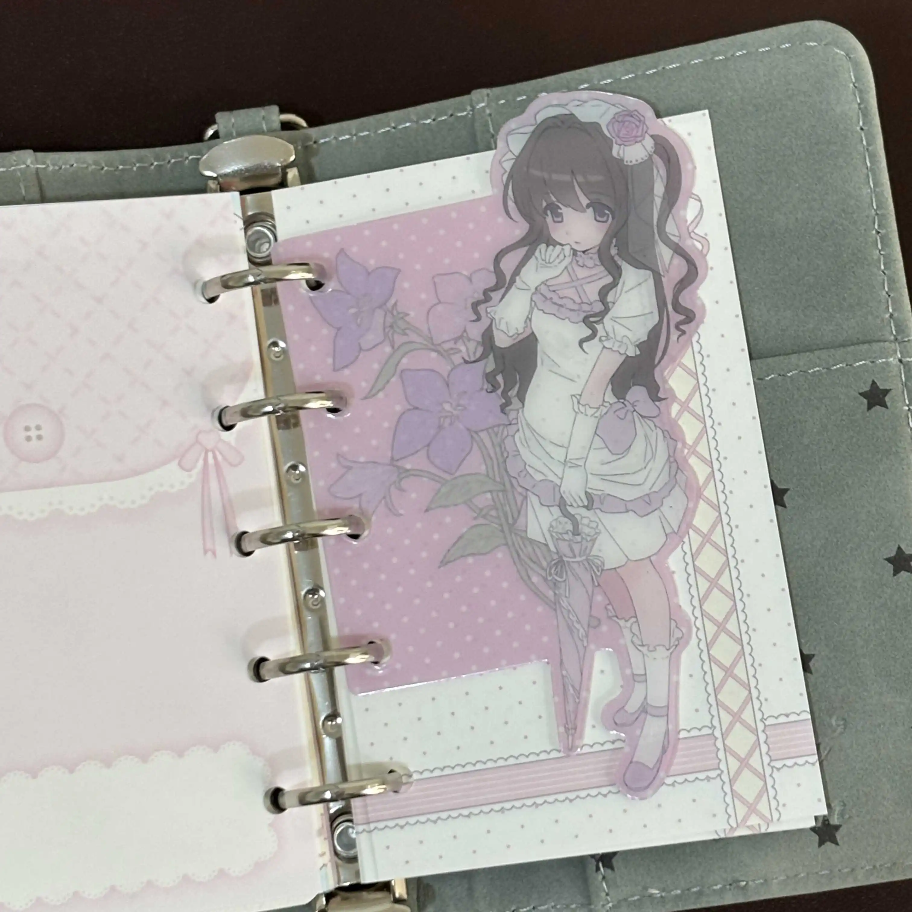 Kawaii Divider for Planner Sweet Girl Anime Binder Index Tabs PVC A5 A6 A7 M5 Journal Dividers Ring Notebook Stationery