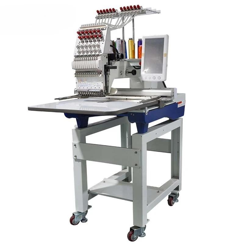 Professional embroidery single-head 12-needle embroidery machine High-speed desktop integrated three-in-one automatic