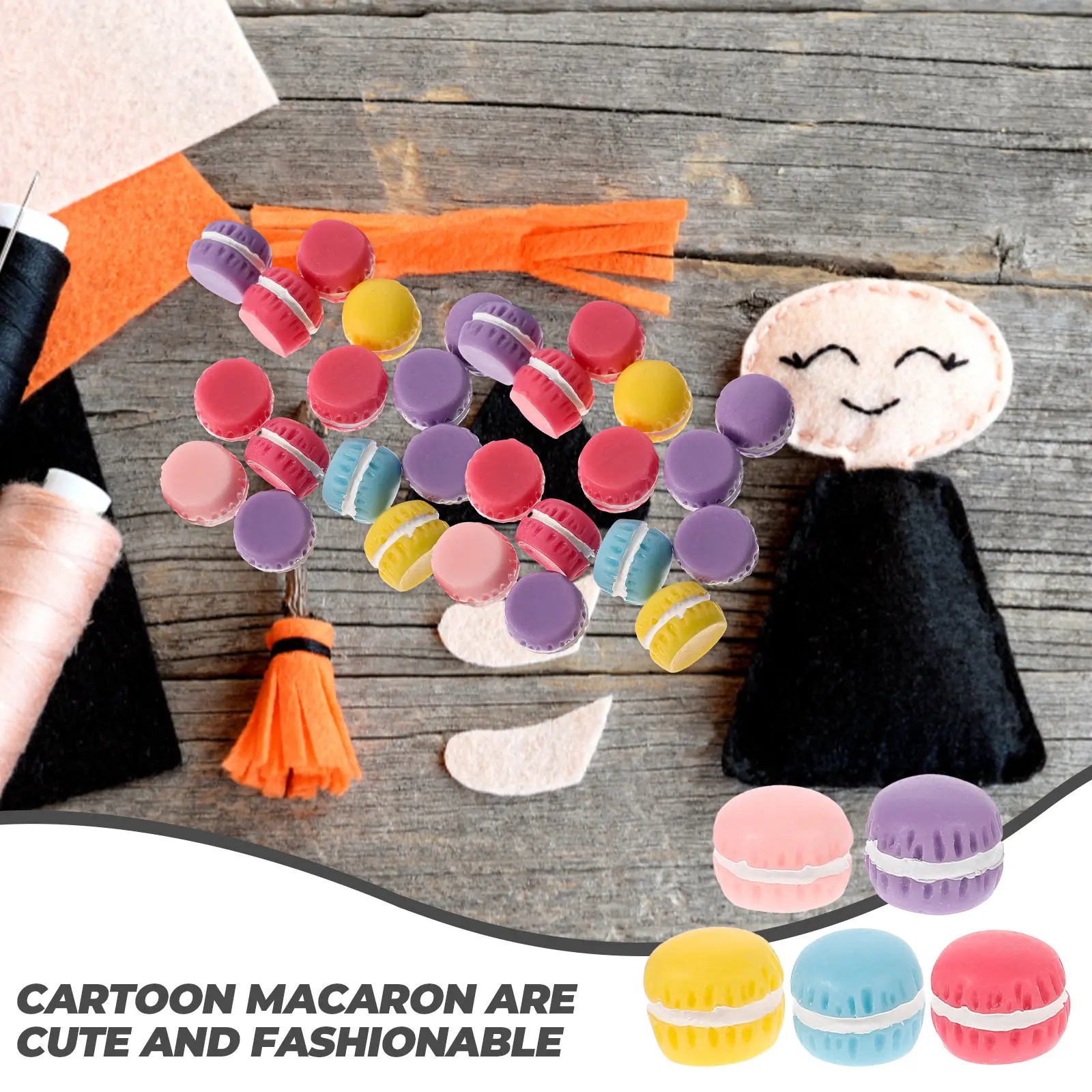 30Pcs Resin Flatback Macaron C - đánh giá và giá Craft Embellishments