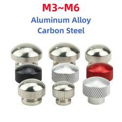 1PCS Aluminum Alloy/Carbon Steel Round Head Knurled Thumb Nut M3 M4 M5 M6 Blind Hole Hand Tighten Nuts