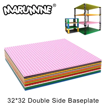 Marumine-32x32 양면 클래식 베이스 플레이트, MOC 블록 빌딩 부품, 베이스 플레이트, 3811, 집 도시 건설과 호환 가능 