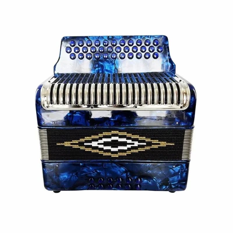 High Quality Cheap Blue 34 Buttons 12 Bass Student Accordion Instrument Acordeon JB3412