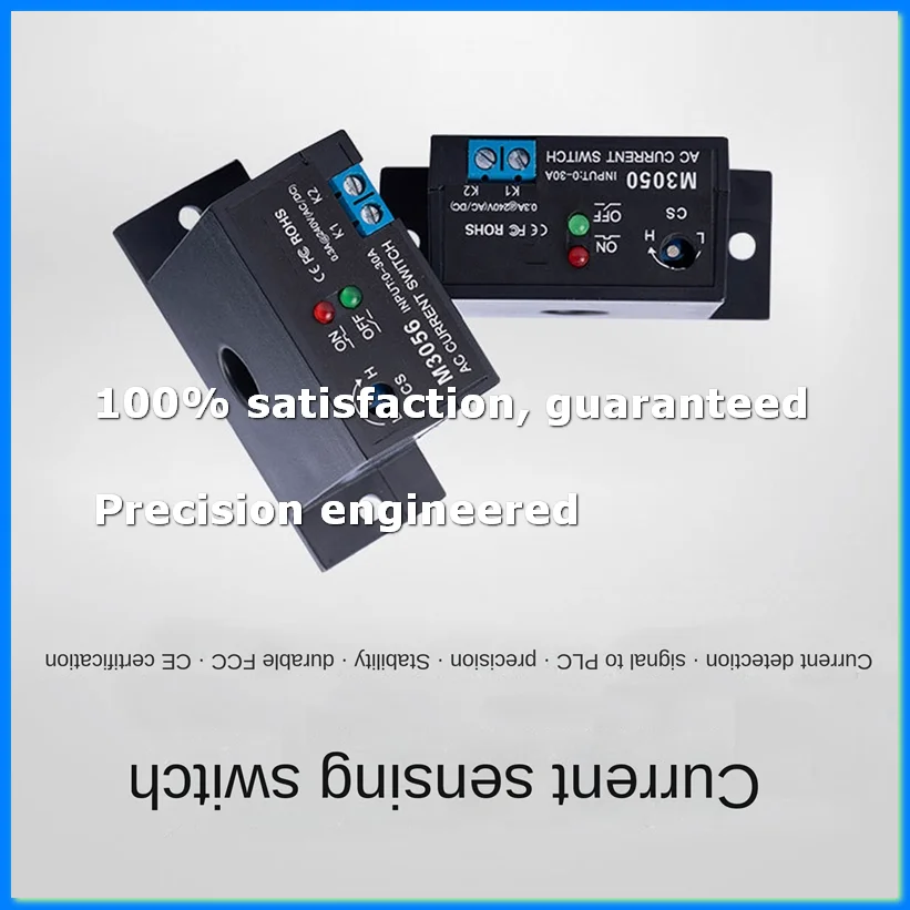 Current Sensing Switch Induction Relay AC Linkage Device Plc Signal over Limit Closed AC 0.2-30A ( NC M3056)-A23R