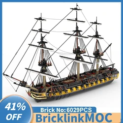 NEW 6029PCS MOC European Medieval HMS Romulus British 44-gun frigate DIY creative ideas warship child Toy Gift building blocks