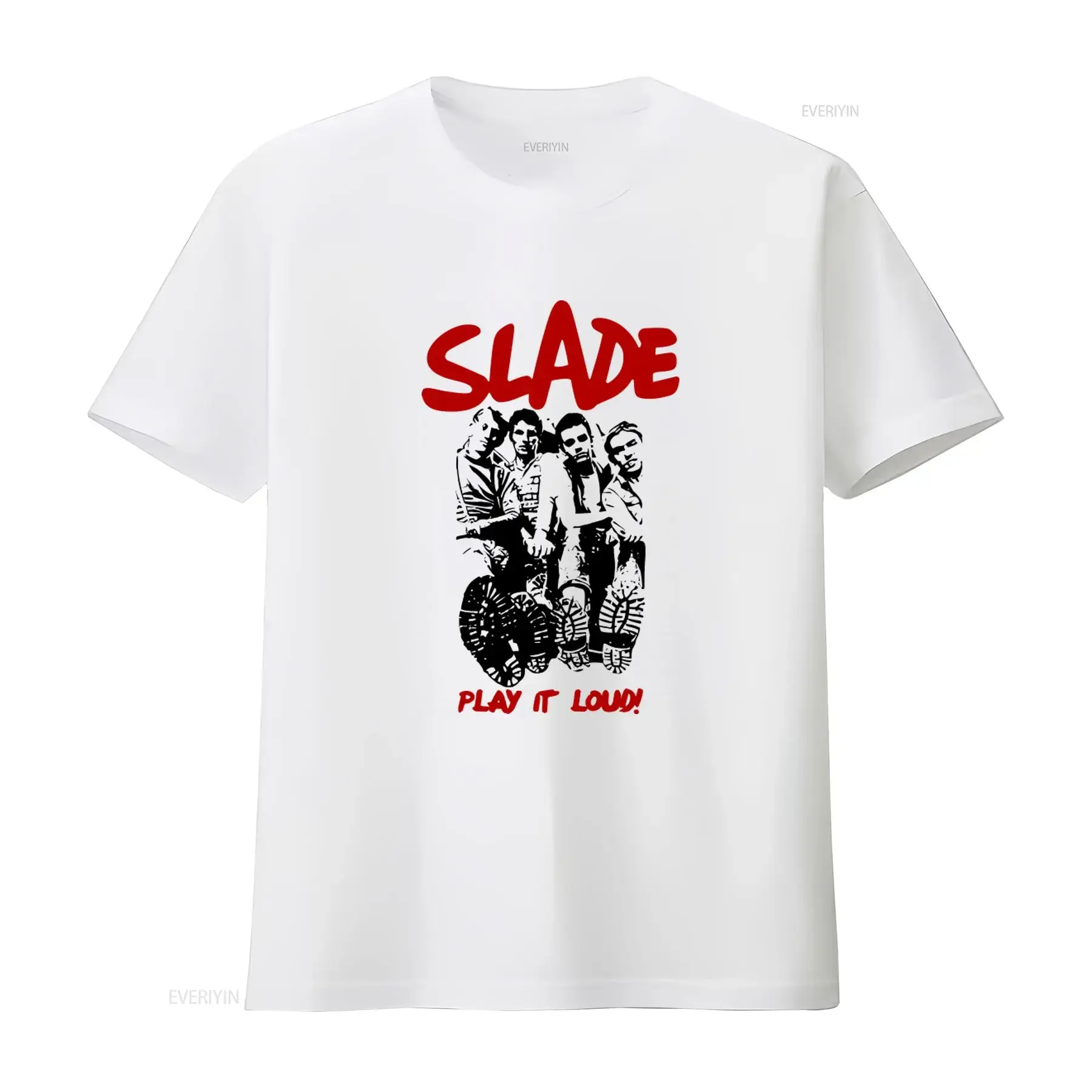 Slade Band Album Play It Loud T Shirt for Men All Sizes S to 4XL QQ200 vintage Washed fashion homme designer clothes Soft