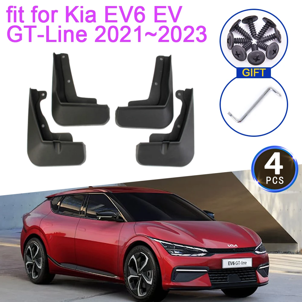 4Pcs Mud Flaps for Kia EV6 GT-Line GT CV 2022 2023 Accessories Mudguards Fender Front Rear Wheels Splash Guards Auto Car Stying