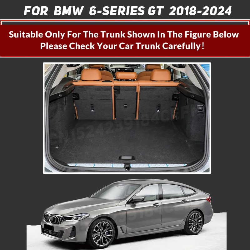 Auto Full Coverage Trunk Mat For BMW 6 series GT G32 2018-2024 23 22 20 19 Car Boot Cover Pad Cargo Interior Protector Accessori