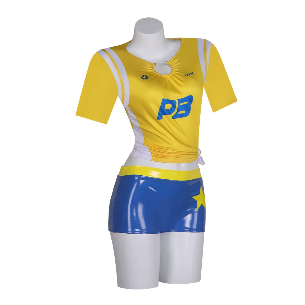 Goals Idol Stage Suit Cheerleading Uniform Yellow T-shirt Sexy Football Baby Sets Halloween Carnival Clothes Sports Wear - view 2
