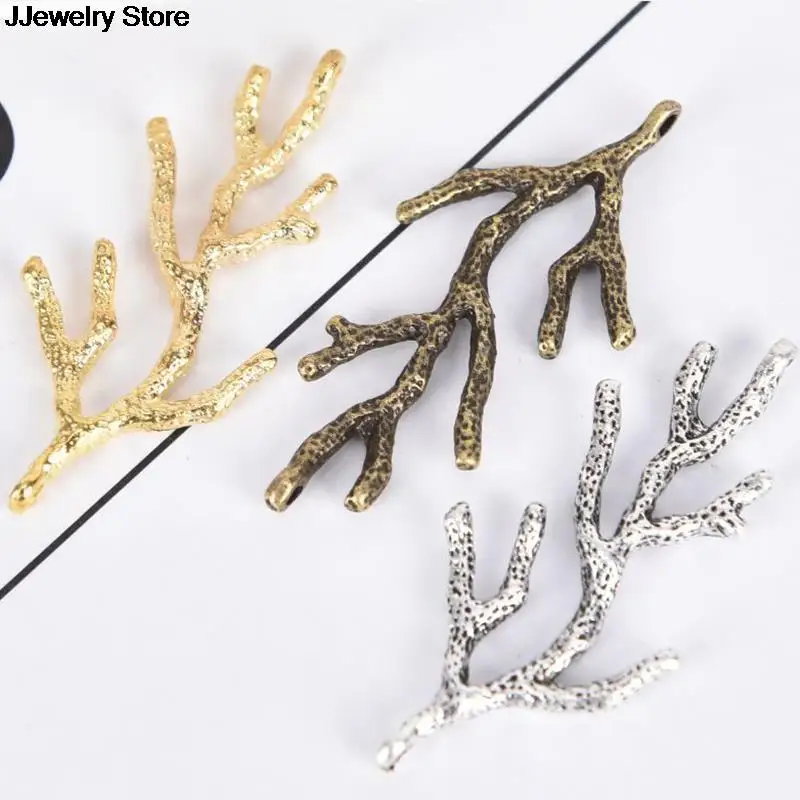 10Pcs/Set Vintage Alloy Branch Charms Pendant DIY Bracelet Necklace Accessaries Jewelry Finding Making Craft