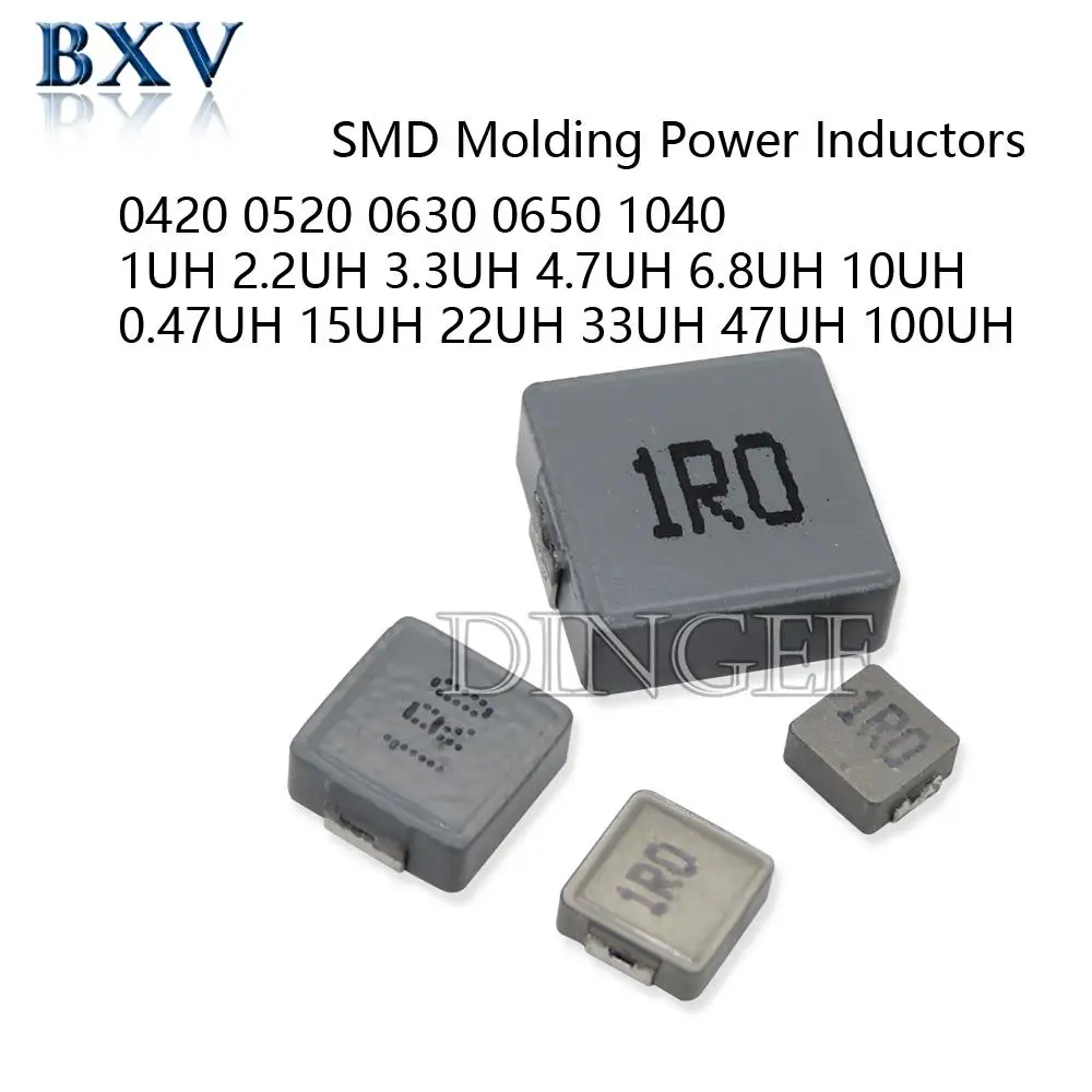 10PCS/lot 0420 0520 0630 0650 1040 1UH 3.3 4.7UH 6.8 10 15 22 33 47 68 UH 100UH 2.2UH SMD Molding Power Inductors  1R0 2R2 6R8